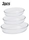 Pcs Oval Borosilicate Glass Baking Dish Set, Oven Safe Glass Casserole Dish, Bakeware Pan for Cooking Baking Serving (1.6L+2.4L+3.0L)