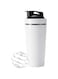 KOWVOWZ Shaker Bottle with Wire Whisk, Protein Shaker Bottle for Protein Mixes, Stainless Steel Shaker Bottle, Metal Shaker Bottle,Large Shaker Bottle 25oz (739ml), BPA Free,Leak Proof Design (White)