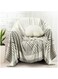 Blanket For Bed, Couch, Sofa, Chair Throw Blanket For All Seasons 100% Chenille Yarn Blanket - Cozy Soft Light Weighted Blanket For Picnic, Travel, Home Decor Gift (Grey Pattern)