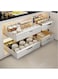 Cabinet drawers slide out, 17" Deep, slide out cabinet organizer kitchen drawer organizer, cabinet slide out shelves with Adhesive Nano Film Fixed (White, 9.8" Wide-17 Deep)