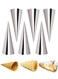 Non-Stick Cream Horn Cones Tubes Stainless Steel Conical Croissant Pastry Baking Moulds Set