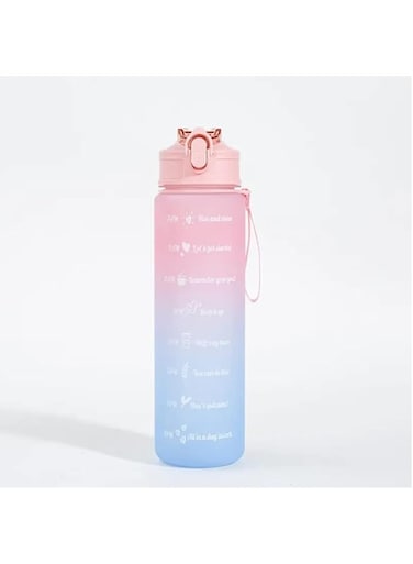 Motivation Water Bottle Pink - Blue gradient