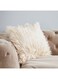 Sheep Skin cushion Polyester Beige 45x45x10cm