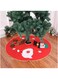 GYQJS Christmas Tree Skirts, Double-layer non-woven Xmas Tree Skirt Red Embroidered Christmas Tree Decoration for Family Party Showcase