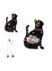 Cute Black Cat Shelf, Wooden Wall Mounted Crystal Display Shelf Decorative Crystal Wall Shelf Crystal Organizer Floating Shelves for Living Room Bathroom Decor, Does Not Contain Crystal Jewelry