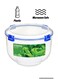 Klip It Plus 3.5 Liter Stackable Lettuce Crisper, comes with easy locking clips for airtight seal, is Microwave safe and BPA Free. Dark Blue Clips.
