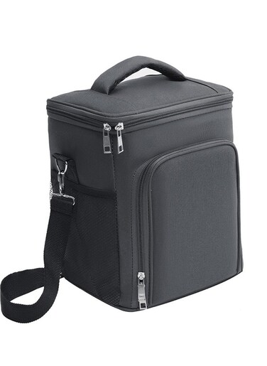 Lunch Bag Cooler Bag Insulated 9L Spacious Food Bag Top+Front Space Shoulder Strap Quality Zippers Lunch Box Bag for Adult Men Women Office Lunch Bags for School Aesthetic Lunch Bag Grey