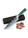Chef's Knife Kitchen Knife Paring Knife Premium with Gift Box,Green Resin+Damascus Pattern,Japanese Style Chef's Knife 8-inch