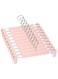 10-Pack Heavy-Duty Clothes Hangers with Secure Non-Slip Adjustable Clips, Compact Design for Trousers, Socks, Skirts &amp; Coats (Pink)