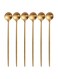 HOME 6-Piece Iced Tea Spoons Gold 20centimeter