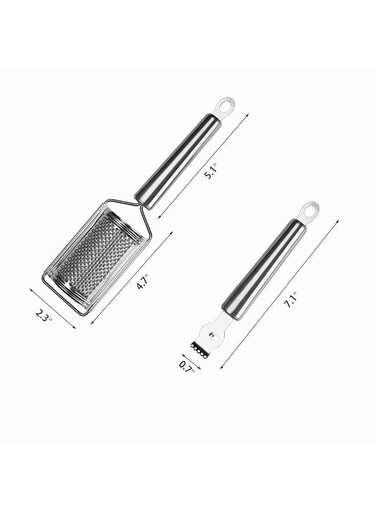 Zester Grater, Cheese Grater, Stainless Steel Citrus Lemon Peeler Zester Tool with Channel Knife, Professional Kitchen Graters for Parmesan Cheese, Chocolate, Ginger, Garlic, Nutmeg, Lime