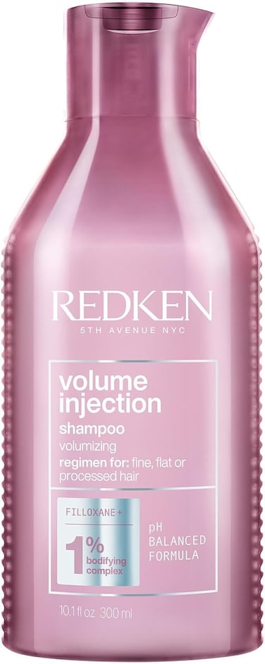 Redken Volume Injection Shampoo For Fine Hair, Adds Lift &amp; Body, Volumizing &amp; Detangling Without Weighing Down, Paraben Free, 300ml