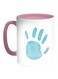Palm Of The Hand Printed Coffee Mug White/Pink