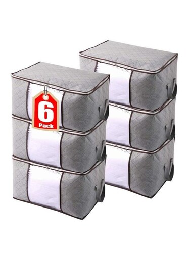 Clothes Organizer Storage Bag with Reinforced Handle and Sturdy Zipper