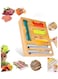 6 In 1 Wrap Dispenser with Cutter,Ziplock Bag Organizer,Plastic Bamboo Foil Cutters,Parchment and Wax Paper Organizer for Kitchen Drawer,Bamboo Roll Organizer Holder, Wall Mount Holder