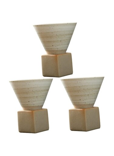 Sets Ceramic Coffee Mug Vintage Coffee Cups Ceramic Coffee Mugs Pull Flower Cup White Ceramics, 11X9.3X9.3CMx3pcs (G5439N08DCQXVY69T3HU4)