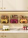 Kitchen Fruit Basket with Wooden Lid - Wall-Mounted Onion and Potato Storage Basket, with Nameplate, Stackable Storage Basket, Hanging Wire Basket, Kitchen Countertop Storage Rack, Pantry, 1 Piece