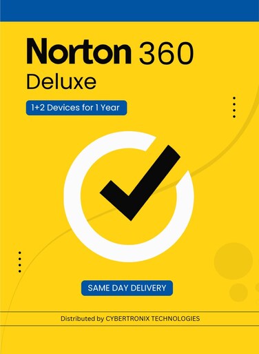 Norton 360 Deluxe   1+2 Devices for 1 Year   PC / Mac&reg; / Phones / Tablets   Digital License   SAME DAY DELIVERY