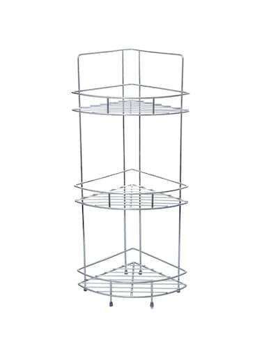 Sulfar Stainless Steel Kitchen Rack 3 Tier, Multipurpose Storage Rack Corner Shelf Kitchen Organizer, Corner Stand For Kitchen, Vegetable Stand Shelf Organizer