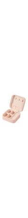 Khazna PU Leather Small Jewelry Box, Travel Portable Jewelry Case for Ring, Pendant, Earring, Necklace, Bracelet Organizer Storage Holder Boxes (Pink)