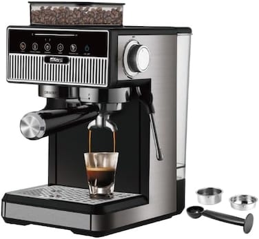 DSP KA3125 Espresso Coffee Maker 20bar 1.7L with innovative 150g bean Grinding system 1350W