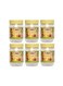 6-Piece Multipurpose Plastic Jar Container With Lid Set Clear/Yellow 300ml