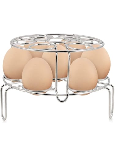 NALACAL Stainless Steel Egg Steamer Rack,Stackable Steamer Trays 2 Pack Combo for Eggs and Food. Food Stainless Steamer Rack for Instant Pot, Pressure Cooker, Boiling Pot(2 Pcs)