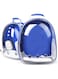 Pet Carrier Backpack,Cats and Puppies Cat Breathable bag Pet Portable Carrier Bag Outdoor Travel backpack for cat and dog Transparent Space (Blue)