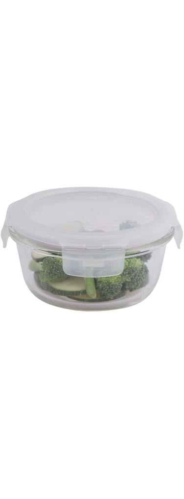 LocknLock Round Oven Glass Container, Clear, 400Ml, Llg821