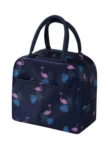 Flamingo Pattern Insulated Lunch Bag Multicolour 23x21x13cm