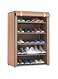 Arabest Shoe Rack - 5-layer Easy to assemble Shoe Rack Cabinet, Waterproof, Dustproof And Lightweight, Large capacity Shoe Cabinet Storage With Dust Cover，Brown
