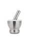 Stainless Steel Mortar and Pestle Set with Brush &ndash; Pill Crusher, Spice Grinder, Herb &amp; Pesto Bowl