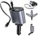 4-in-1 Retractable Car Charger &ndash; 60W Fast Charging, USB Type-C, Multi-Device, Fireproof ABS