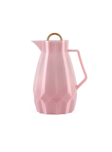 1000 ML Vacuum Flask- RF12131  With Pink Glass Inner and PP Outer Body  Keeps Your Drinks Hot or Cold, Asbestos-Free and Hygienic Multicolor 1000ml