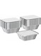 Cleaning Superstore Diamond Aluminium Food Storage Containers, With Lid, Take away Aluminium Food Containers, Lunch Box- Food Storage Containers, Silver, 1850 CC (25)