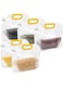 AJIODA Cereal Rice Storage Bag, 5PCS 1L Airtight Food Storage Containers with Lids &amp; Handle Moisture Transparent Pouches Portable Bag Cereal Flour Bean Nut Rice Tea Powder Water Reusable Organizer Bag