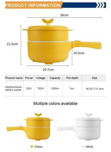 Non-Stick Multifunctional Smart Electric Frying Pan   Easy Clean Electric Cooker for Frying, Grilling &amp; Cooking   Adjustable Temperature, Fast Heating &amp; Safe Design &acirc;&euro;&ldquo;