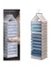 Azonee Hanging Closet Organizer, 12 Shelves Closet Hanging Shelf, Closet Organizer, Space Saver, Hanging Wardrobe Storage with Sturdy Hooks for Storage, Foldable for Organizing Bedroom