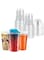 HTE Juice Cup With Dome Lid Clear Strong Disposable 100 Pieces - Ideal for iced coffee, smoothies, Bubble Boba tea, milkshakes, frozen cocktails, water, sodas, juices, dessert and more. (12 Oz)