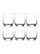 6-Piece Diamond Glass Set Clear