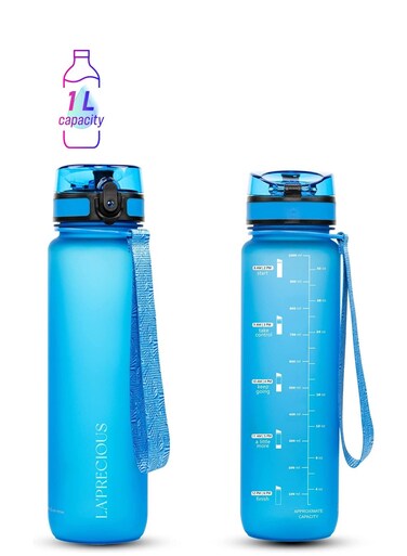 PRECIOUS 1000ml Water Bottle For Adults And Kids USA Tritan Material Non-Toxic BPA Free - Fast Flow Flip Top Leak Proof Lid and One Click Open