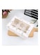 12-Piece 6-Cavities Kraft Paper Cupcake Box With Inserts Marble/Clear 24cm