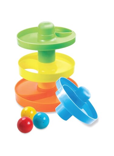 The Moon Brand Spiral Ball Ramp Tower - Ball Drop and Roll Activity Playsets for 12m+