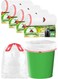 Premium OXO Biodegradable Drawstring Garbage Bag, 120 Bags, 48x56 cm, White, Heavy Duty Leak Proof Lavender Scented Trash Bags for Home and Office Use