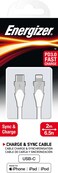 Energizer Cable Lightningusb C Bicolor 2M White