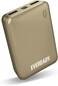 Energizer Eveready Fast Charger Portable Power Bank Mini 10000mAh, Compact Battery With Charge Indicator, 1X USB-C, 1X Micro USB, 2X USB-A, For Apple iPhone, iPad, Airpods, Android, Samsung, Gold