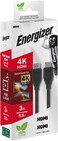 Energizer C110 4K HDMI To HDMI Cable 10Ft, 4K Resolution, High Definition Video, HiFi Audio, Long Length, For TV, Monitors, PCs,Laptops, Xbox, Playstation, Camcorders And Many More - Black