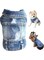 X spring Dog Clothes for Small Dogs, Dog Jean Jacket, Pet Clothes Blue Denim Shirt Classic Lapel Vest Coat Costume Puppy T-Shirt, Comfort Tank Top Shirts Cool Apparel Small Medium Dogs