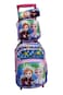 Cartoon Printed Kids School Trolley Backpack Set, 3 Pieces, 16.5 Inch Rolling Bag Lunch Box Pencil Case.Ligh Green Princess