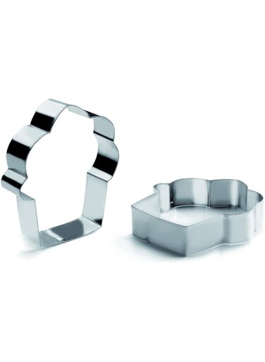 ibili Cupcake Cookie Cutter Set, Tinplate, Silver, 10.3 x 10.8 x 2.5 cm